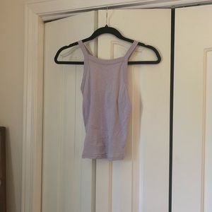 Lilac purple Garage high neck crossover tank